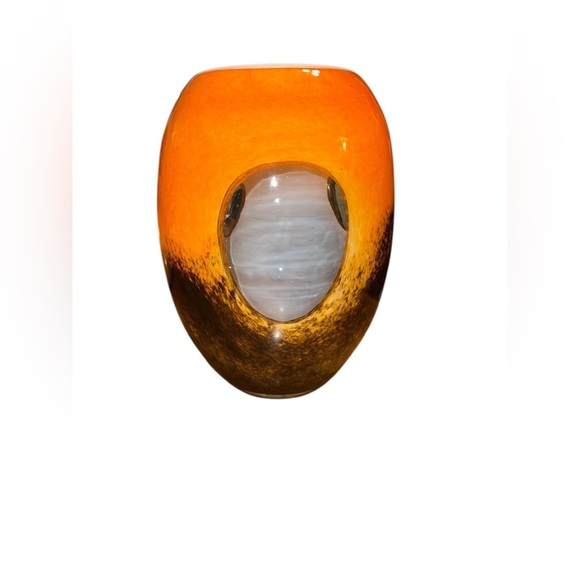 Vintage Large Dreamlight Mediterana Hand Blown‎ Art Glass Vase/Tea Light - Picture 6 of 6